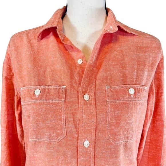 GAP long sleeve button down shirt slim fit - Picture 2 of 8